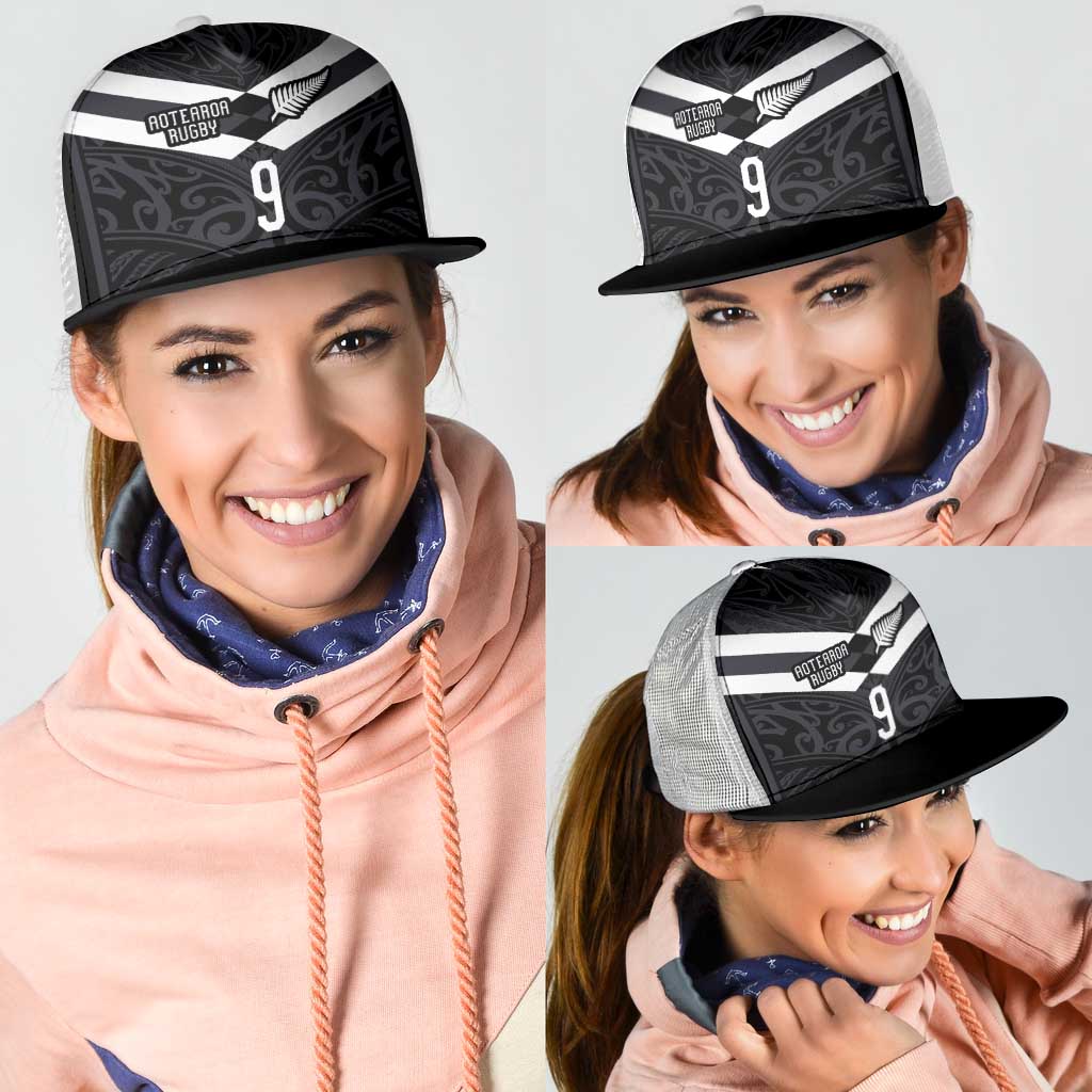 Custom Aotearoa Rugby Mesh Trucker Cap Maori Tribal Motifs Stripes-Sporty Style LT03 - Polynesian Pride