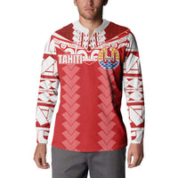 Custom Tahiti Football Polynesian Pattern Button Sweatshirt LT03 - Polynesian Pride