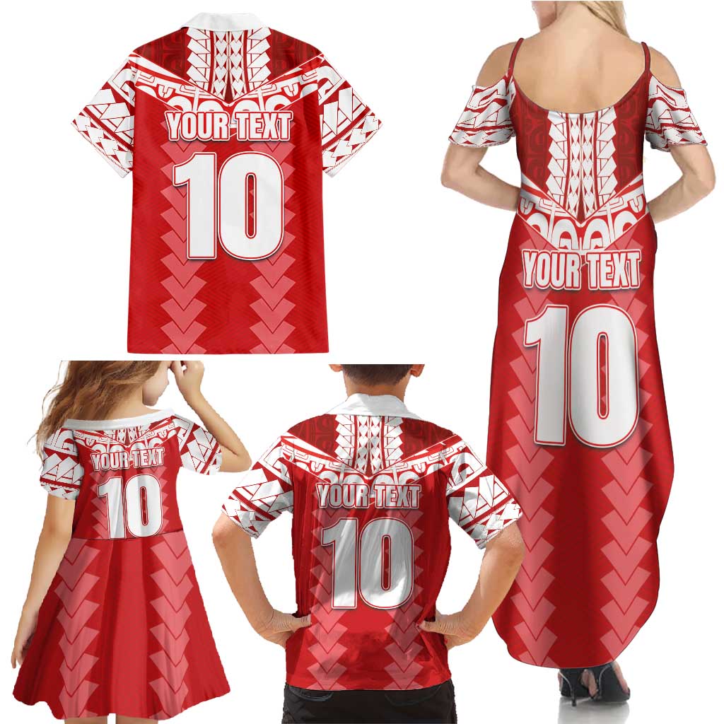 Custom Tahiti Football Polynesian Pattern Family Matching Summer Maxi Dress and Hawaiian Shirt LT03 - Polynesian Pride