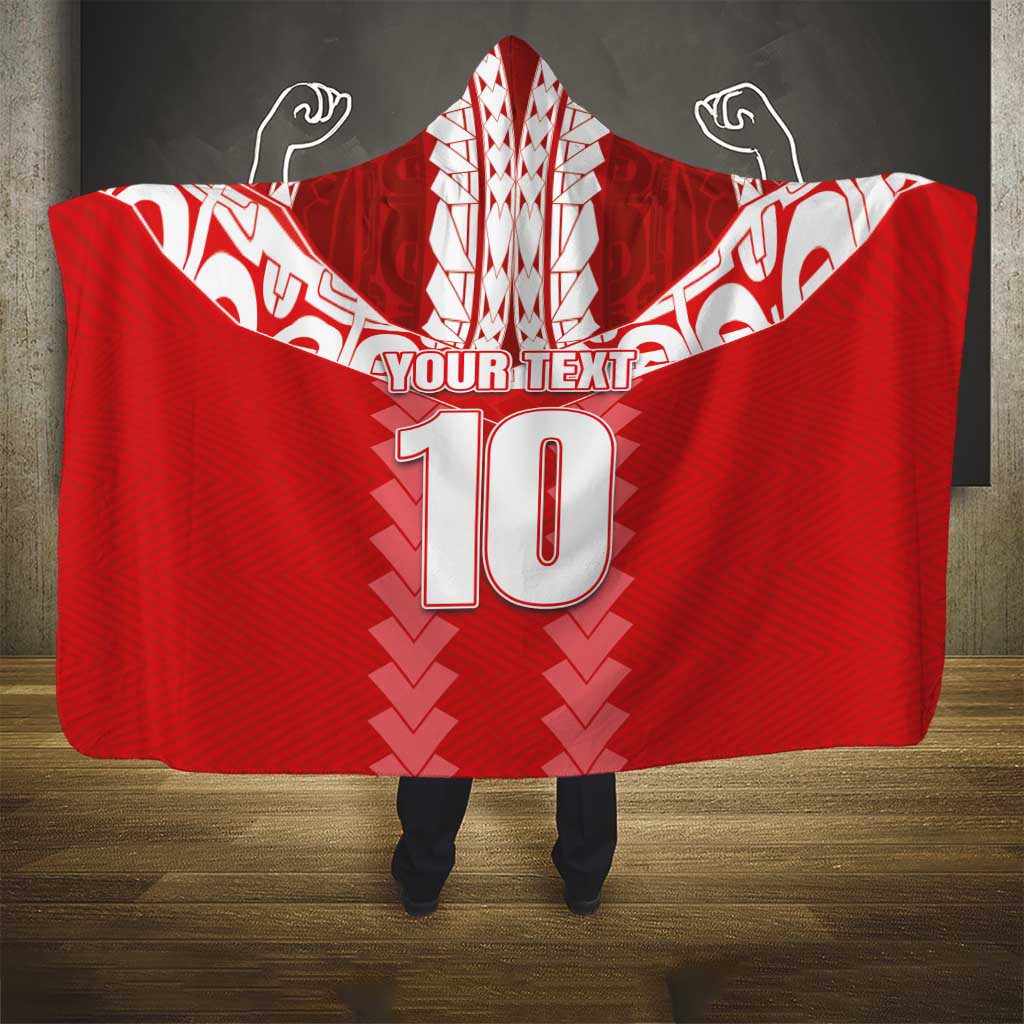 Custom Tahiti Football Polynesian Pattern Hooded Blanket