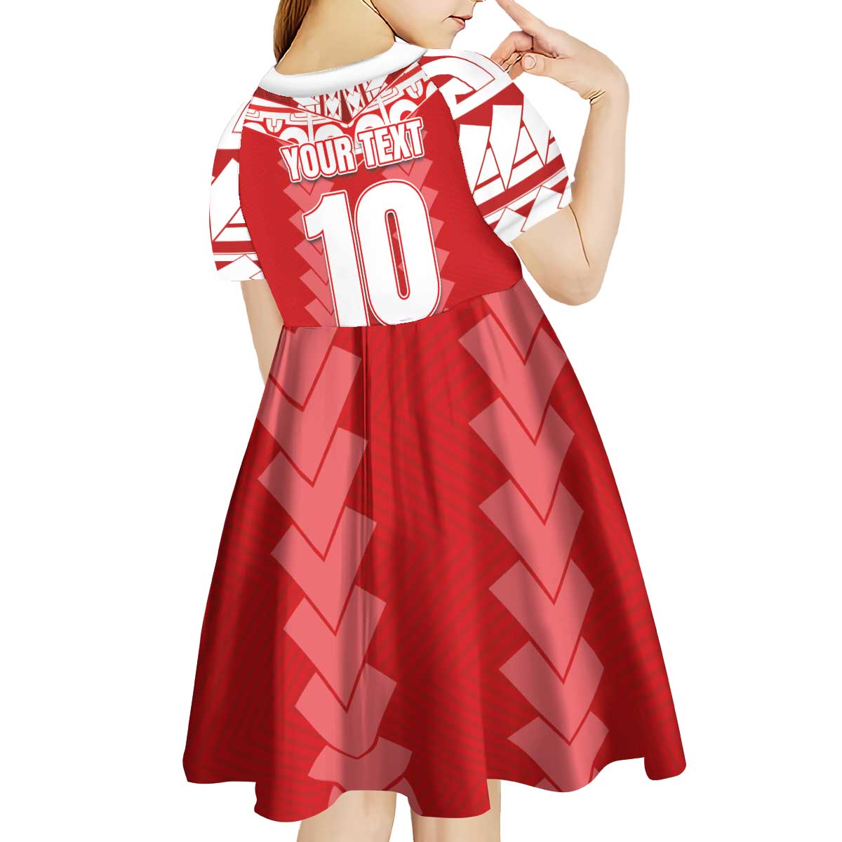 Custom Tahiti Football Polynesian Pattern Kid Short Sleeve Dress LT03 - Polynesian Pride
