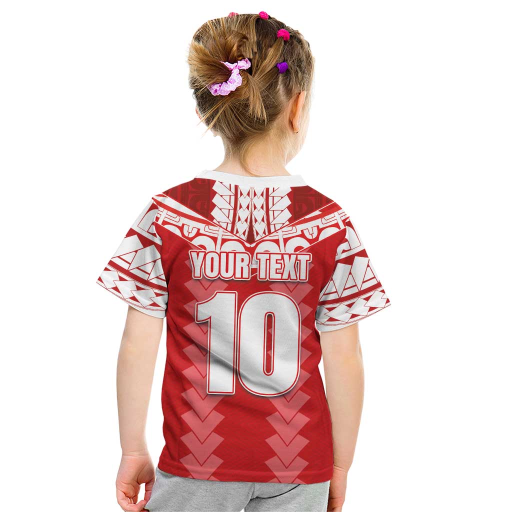 Custom Tahiti Football Polynesian Pattern Kid T Shirt LT03 - Polynesian Pride