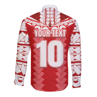 Custom Tahiti Football Polynesian Pattern Long Sleeve Button Shirt LT03 - Polynesian Pride