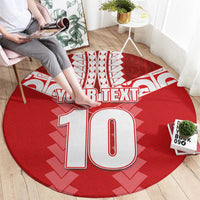 Custom Tahiti Football Polynesian Pattern Round Carpet LT03 - Polynesian Pride