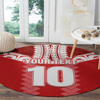 Custom Tahiti Football Polynesian Pattern Round Carpet LT03 - Polynesian Pride