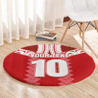 Custom Tahiti Football Polynesian Pattern Round Carpet LT03 - Polynesian Pride