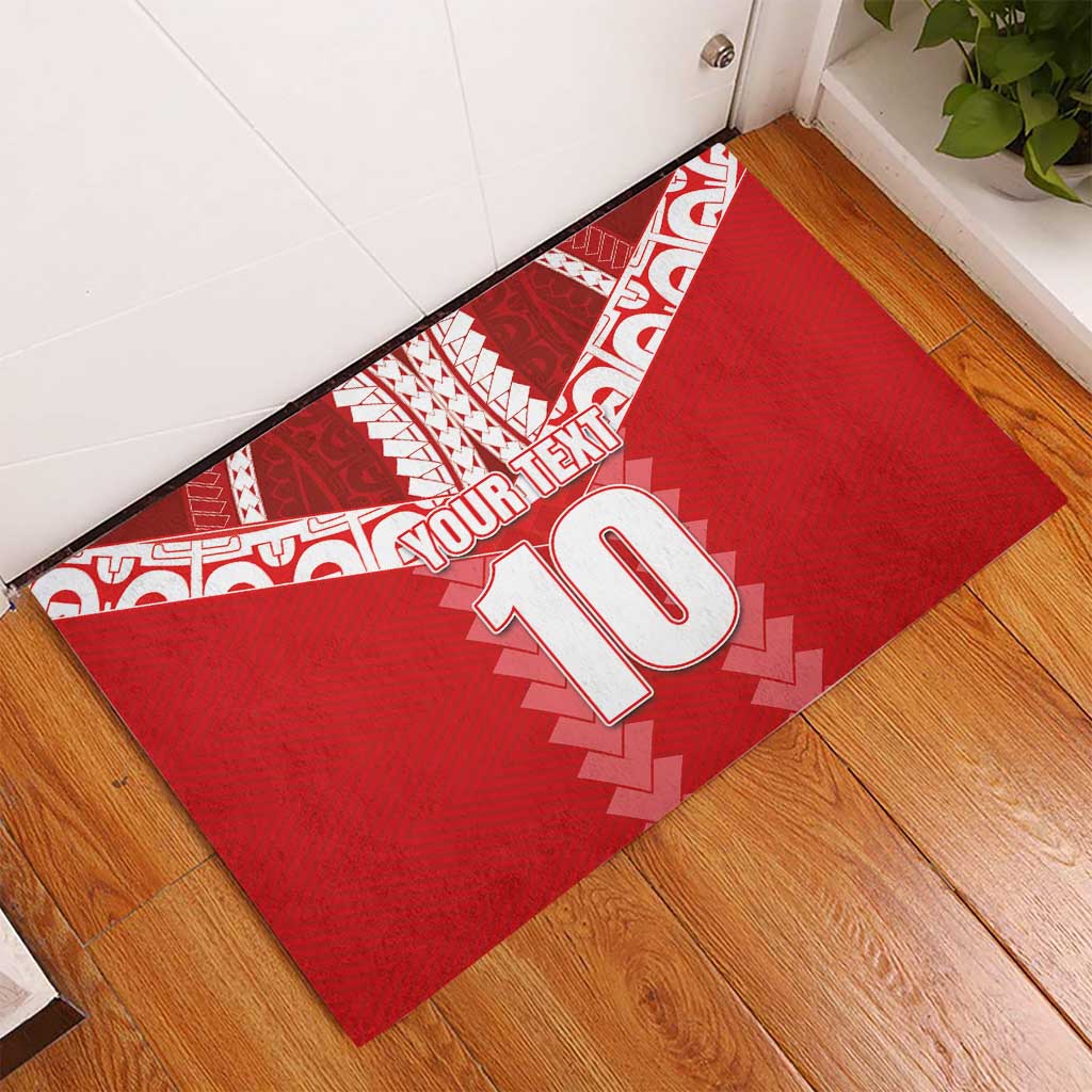 Custom Tahiti Football Polynesian Pattern Rubber Doormat LT03 - Polynesian Pride