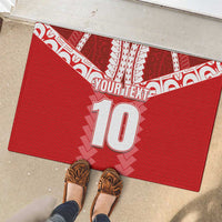 Custom Tahiti Football Polynesian Pattern Rubber Doormat LT03 - Polynesian Pride