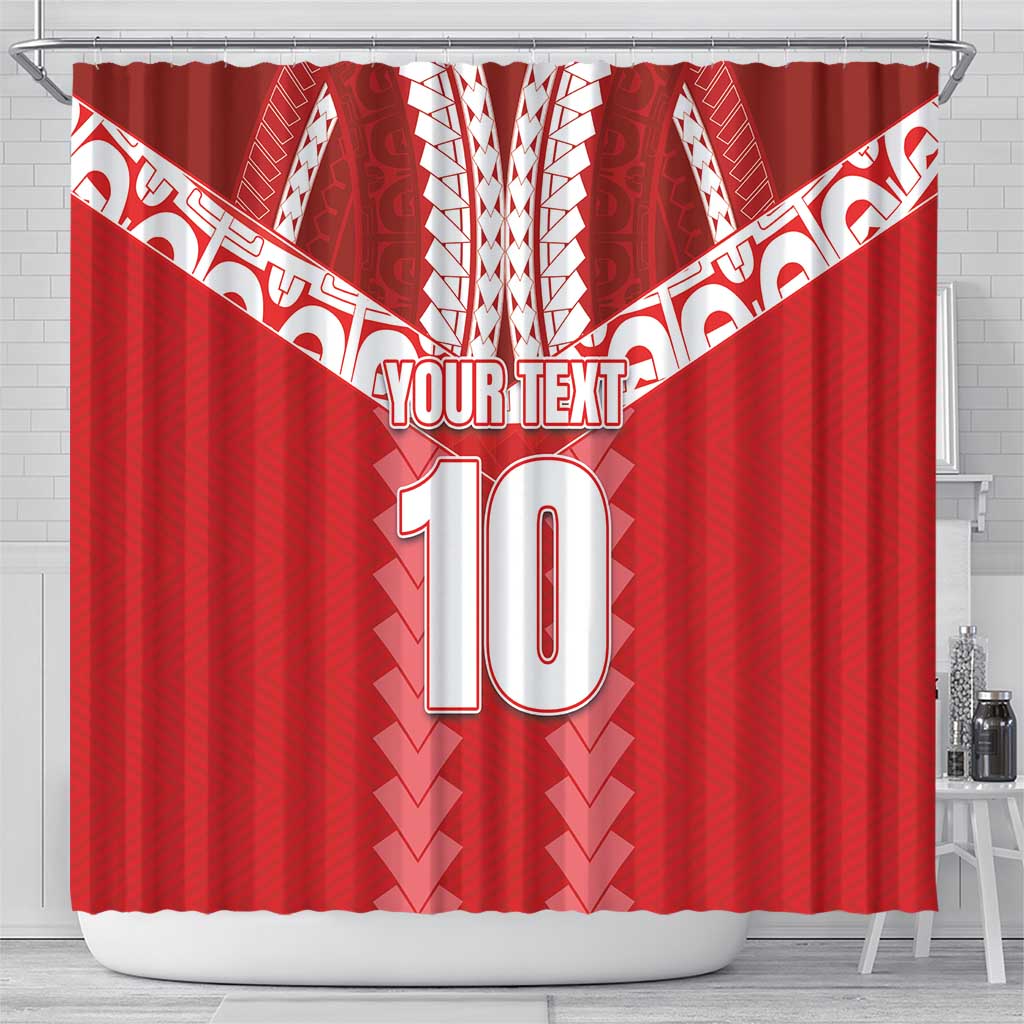 Custom Tahiti Football Polynesian Pattern Shower Curtain LT03 - Polynesian Pride