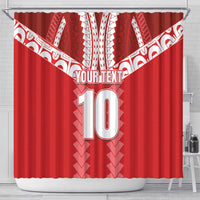Custom Tahiti Football Polynesian Pattern Shower Curtain LT03 - Polynesian Pride