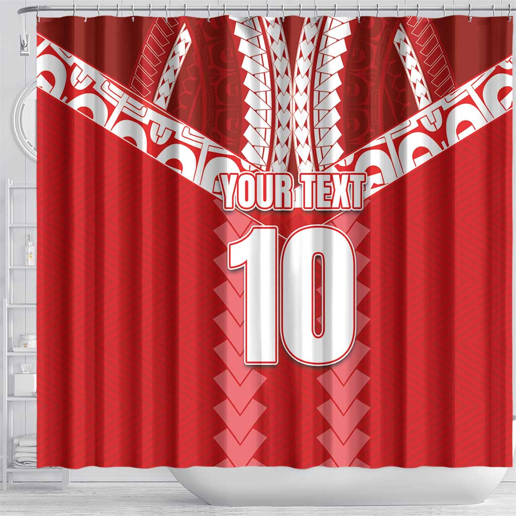 Custom Tahiti Football Polynesian Pattern Shower Curtain LT03 - Polynesian Pride