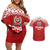 Custom Tonga Football Ngatu Tribal Tattoo Couples Matching Off Shoulder Short Dress and Hawaiian Shirt