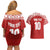 Custom Tonga Football Ngatu Tribal Tattoo Couples Matching Off Shoulder Short Dress and Hawaiian Shirt