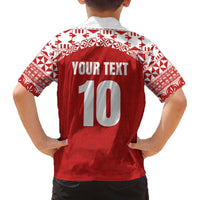 Custom Tonga Football Ngatu Tribal Tattoo Family Matching Puletasi and Hawaiian Shirt