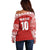 Custom Tonga Football Ngatu Tribal Tattoo Off Shoulder Sweater