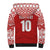 Custom Tonga Football Ngatu Tribal Tattoo Sherpa Hoodie