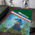 Marshall Islands Kwajalein Atoll Area Rug Polynesian Pattern and Undersea Animals