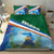 Marshall Islands Kwajalein Atoll Bedding Set Polynesian Pattern and Undersea Animals