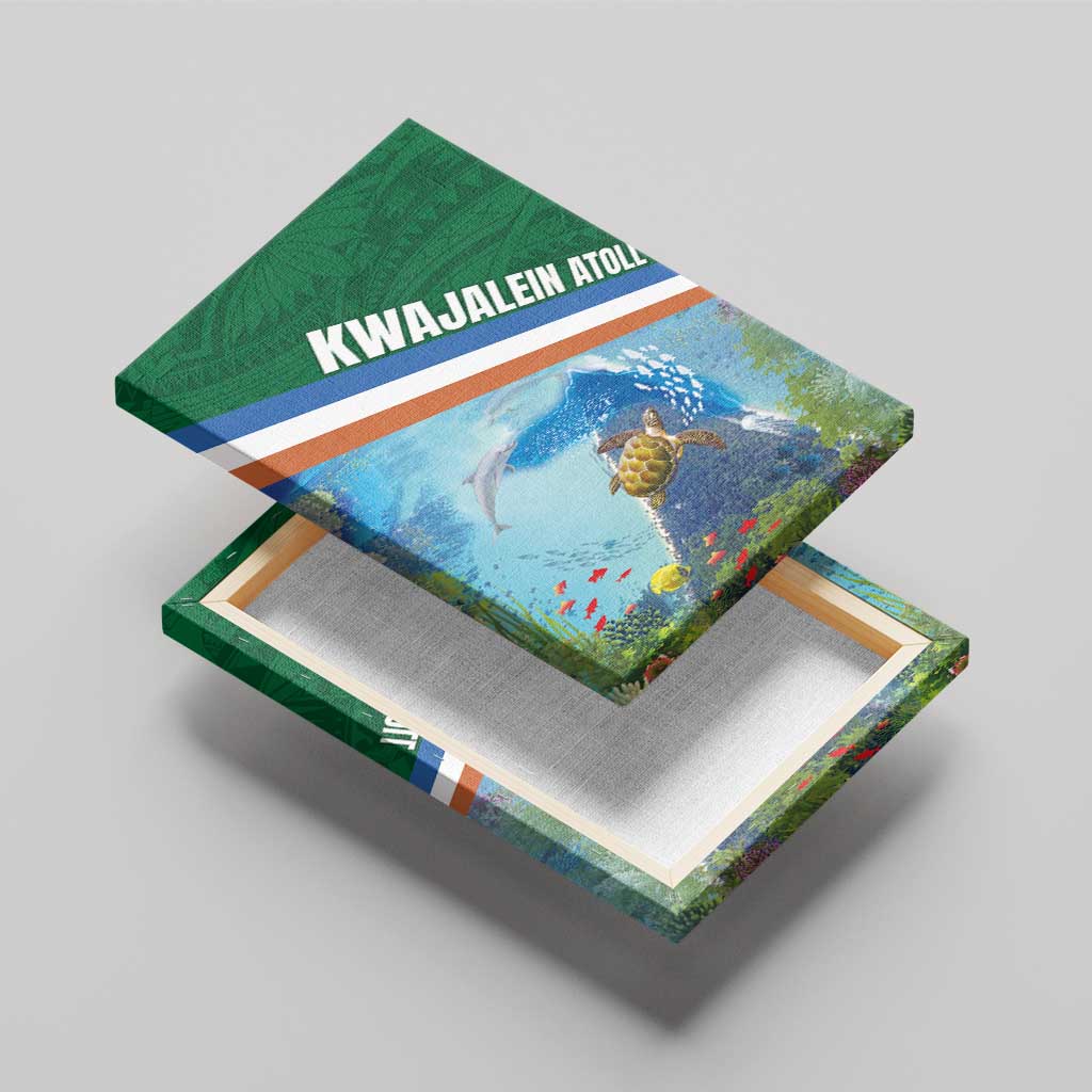 Marshall Islands Kwajalein Atoll Canvas Wall Art Polynesian Pattern and Undersea Animals