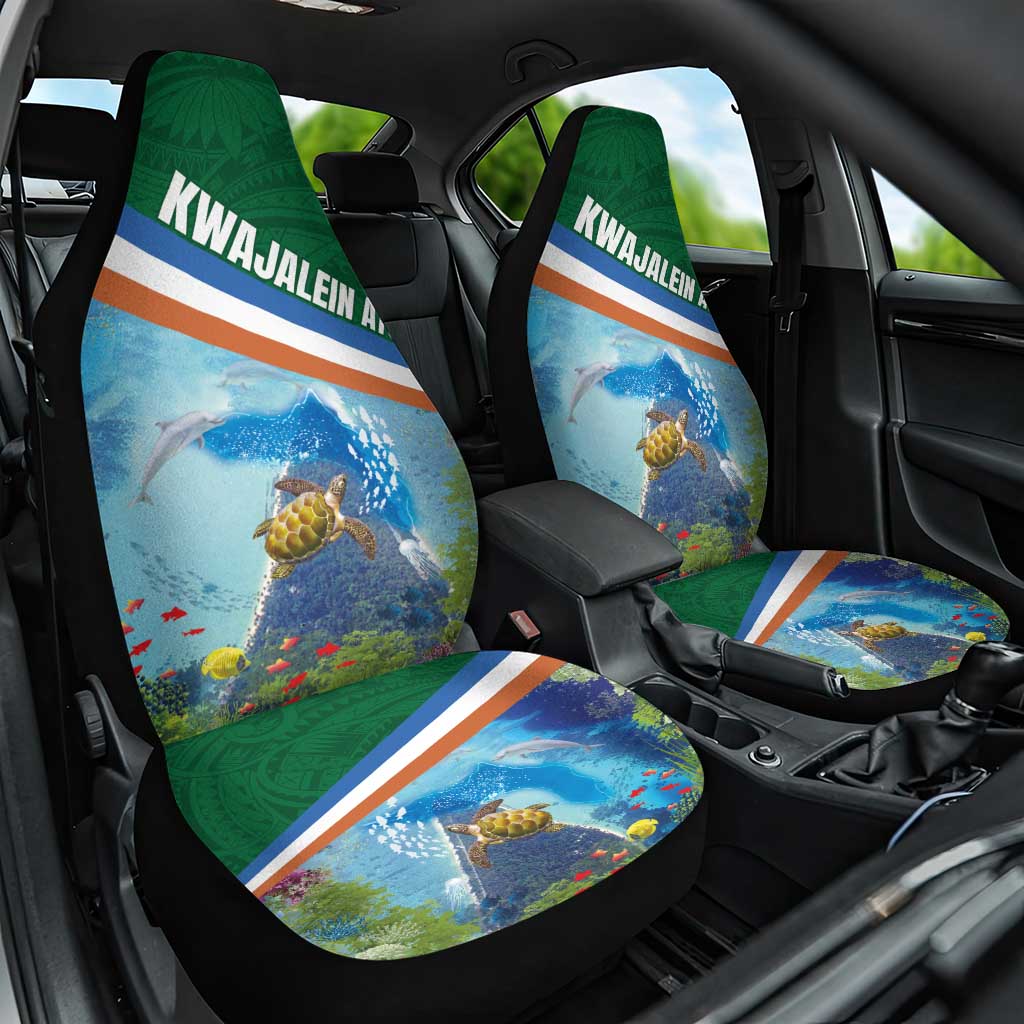 Marshall Islands Kwajalein Atoll Car Seat Cover Polynesian Pattern and Undersea Animals