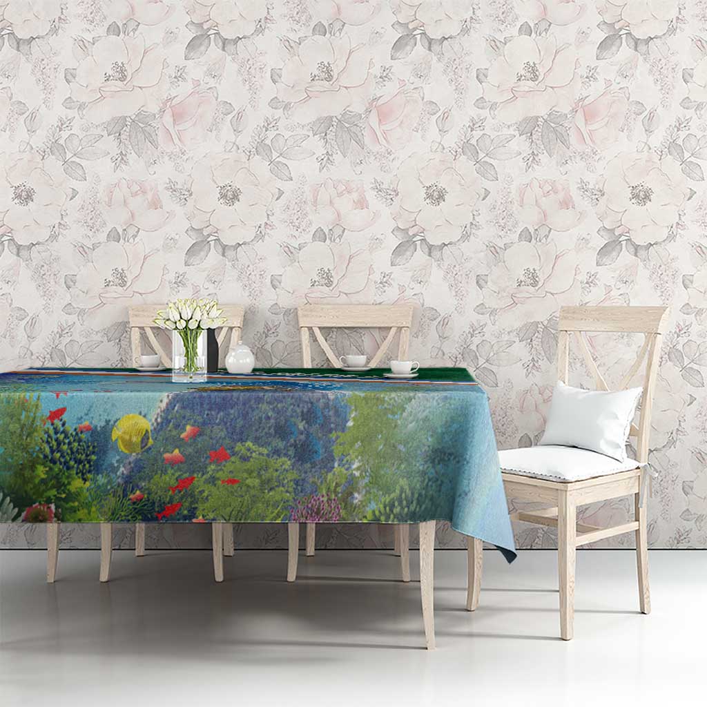 Marshall Islands Kwajalein Atoll Tablecloth Polynesian Pattern and Undersea Animals LT03 - Polynesian Pride