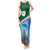 Marshall Islands Kwajalein Atoll Tank Maxi Dress Polynesian Pattern and Undersea Animals