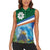 Marshall Islands Kwajalein Atoll Women Sleeveless Polo Shirt Polynesian Pattern and Undersea Animals