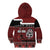 New Zealand Culture Kid Hoodie Kia Ora Aotearoa Moko Tattoo Mask with Waka and Maori Art Pattern