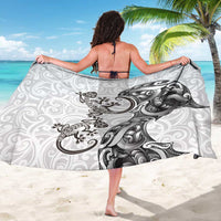 New Zealand Gecko Maori Art Tattoo Sarong White Color LT03 - Polynesian Pride