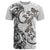 New Zealand Gecko Maori Art Tattoo T Shirt White Color