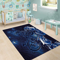 New Zealand Gecko Maori Art Tattoo Area Rug Matariki Mode LT03 - Polynesian Pride