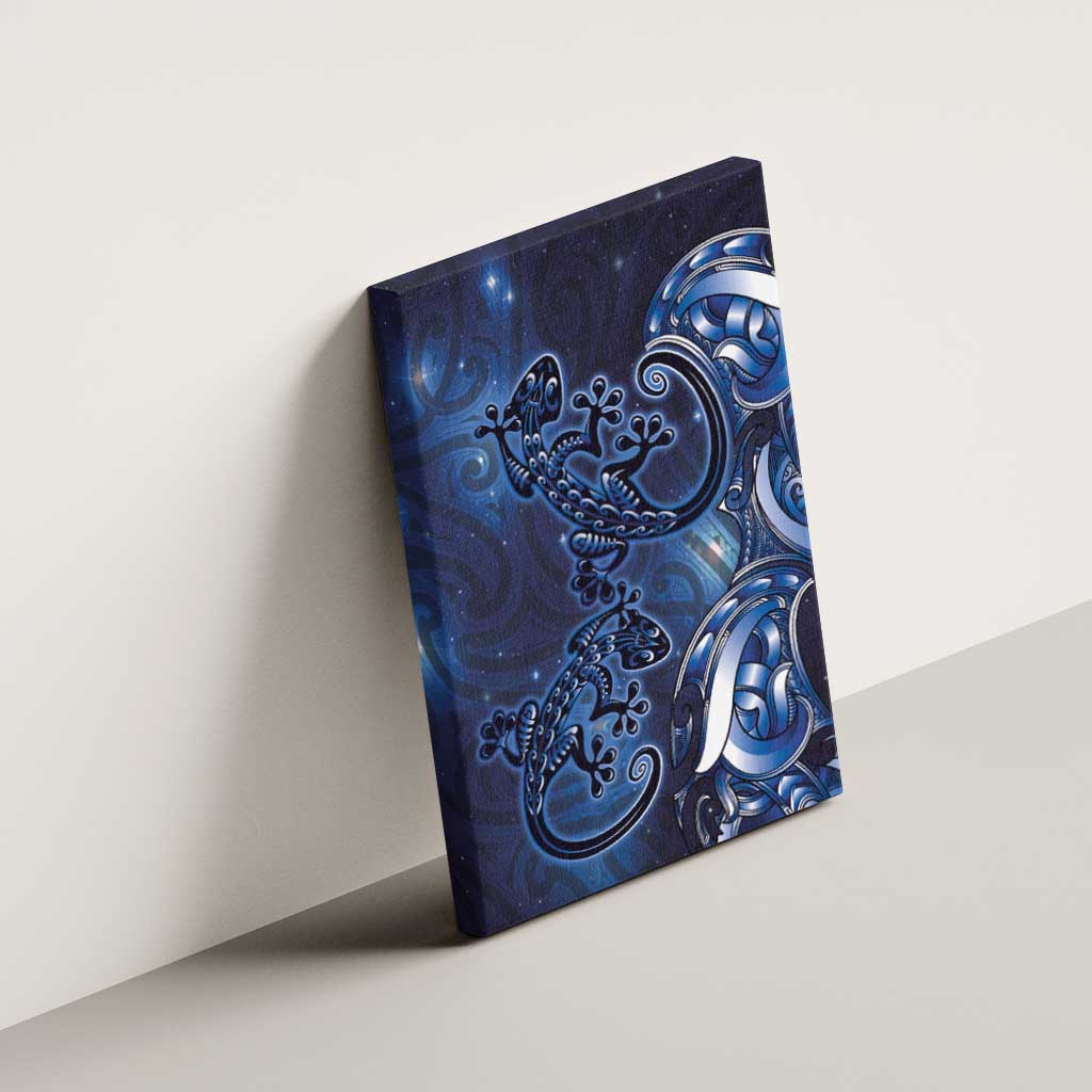 New Zealand Gecko Maori Art Tattoo Canvas Wall Art Matariki Mode LT03 - Polynesian Pride