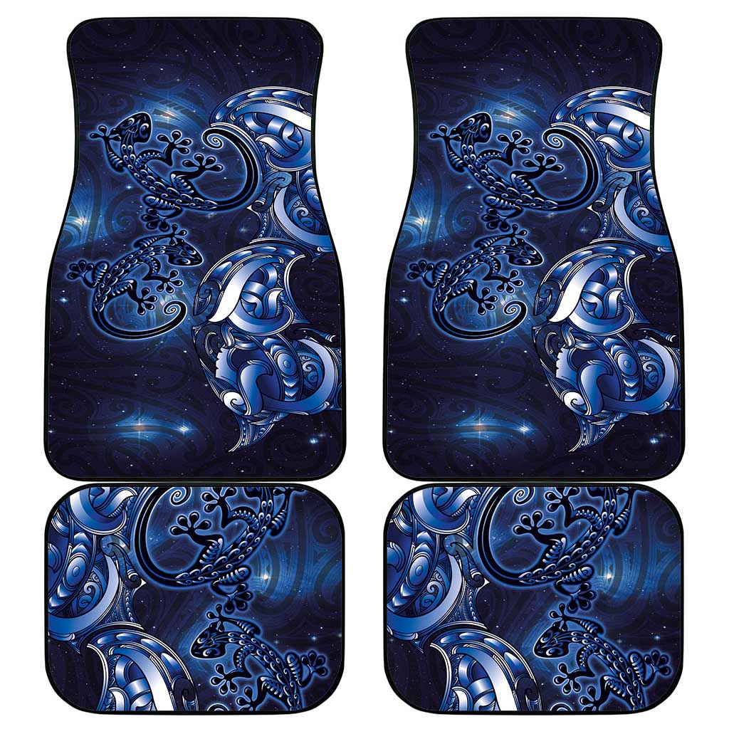New Zealand Gecko Maori Art Tattoo Car Mats Matariki Mode LT03 - Polynesian Pride