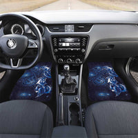 New Zealand Gecko Maori Art Tattoo Car Mats Matariki Mode LT03 Set 2pcs - Front Blue - Polynesian Pride