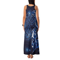 New Zealand Gecko Maori Art Tattoo Family Matching Tank Maxi Dress and Hawaiian Shirt Matariki Mode LT03 - Polynesian Pride