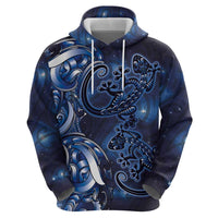 New Zealand Gecko Maori Art Tattoo Hoodie Matariki Mode LT03 - Polynesian Pride
