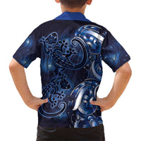 New Zealand Gecko Maori Art Tattoo Kid Hawaiian Shirt Matariki Mode LT03 - Polynesian Pride
