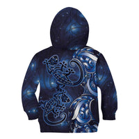 New Zealand Gecko Maori Art Tattoo Kid Hoodie Matariki Mode