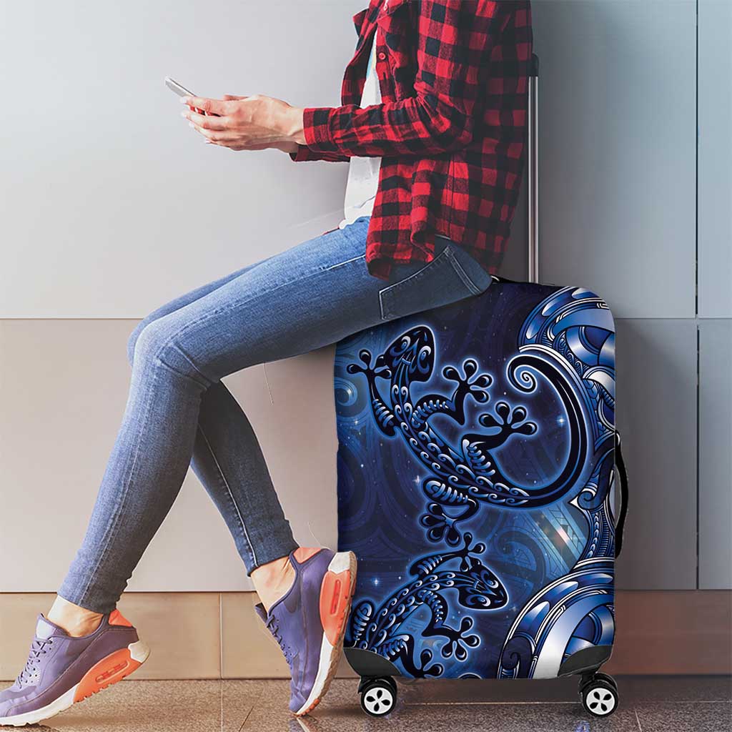 New Zealand Gecko Maori Art Tattoo Luggage Cover Matariki Mode LT03 - Polynesian Pride