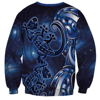 New Zealand Gecko Maori Art Tattoo Sweatshirt Matariki Mode LT03 - Polynesian Pride