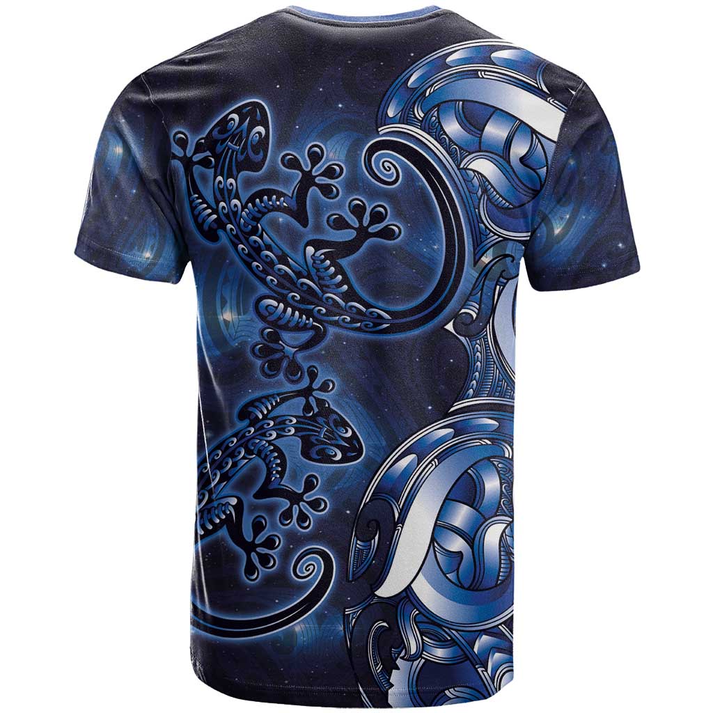 New Zealand Gecko Maori Art Tattoo T Shirt Matariki Mode LT03 - Polynesian Pride
