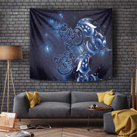 New Zealand Gecko Maori Art Tattoo Tapestry Matariki Mode LT03 Blue - Polynesian Pride