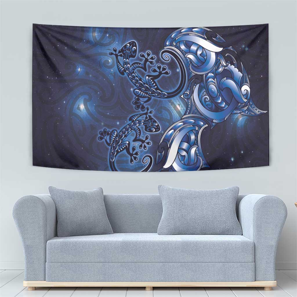 New Zealand Gecko Maori Art Tattoo Tapestry Matariki Mode LT03 - Polynesian Pride