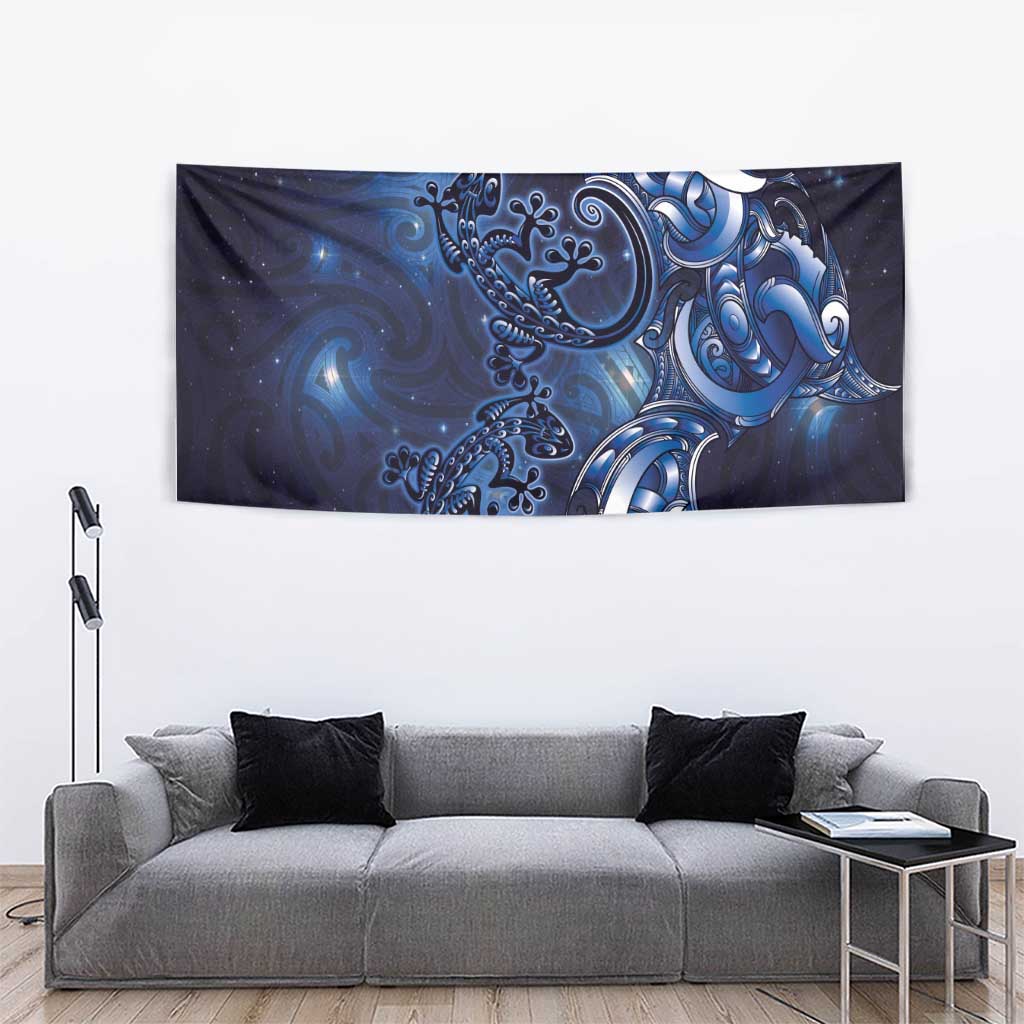 New Zealand Gecko Maori Art Tattoo Tapestry Matariki Mode LT03 - Polynesian Pride