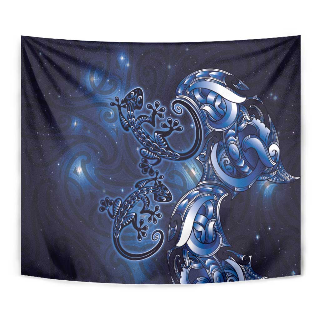 New Zealand Gecko Maori Art Tattoo Tapestry Matariki Mode LT03 - Polynesian Pride