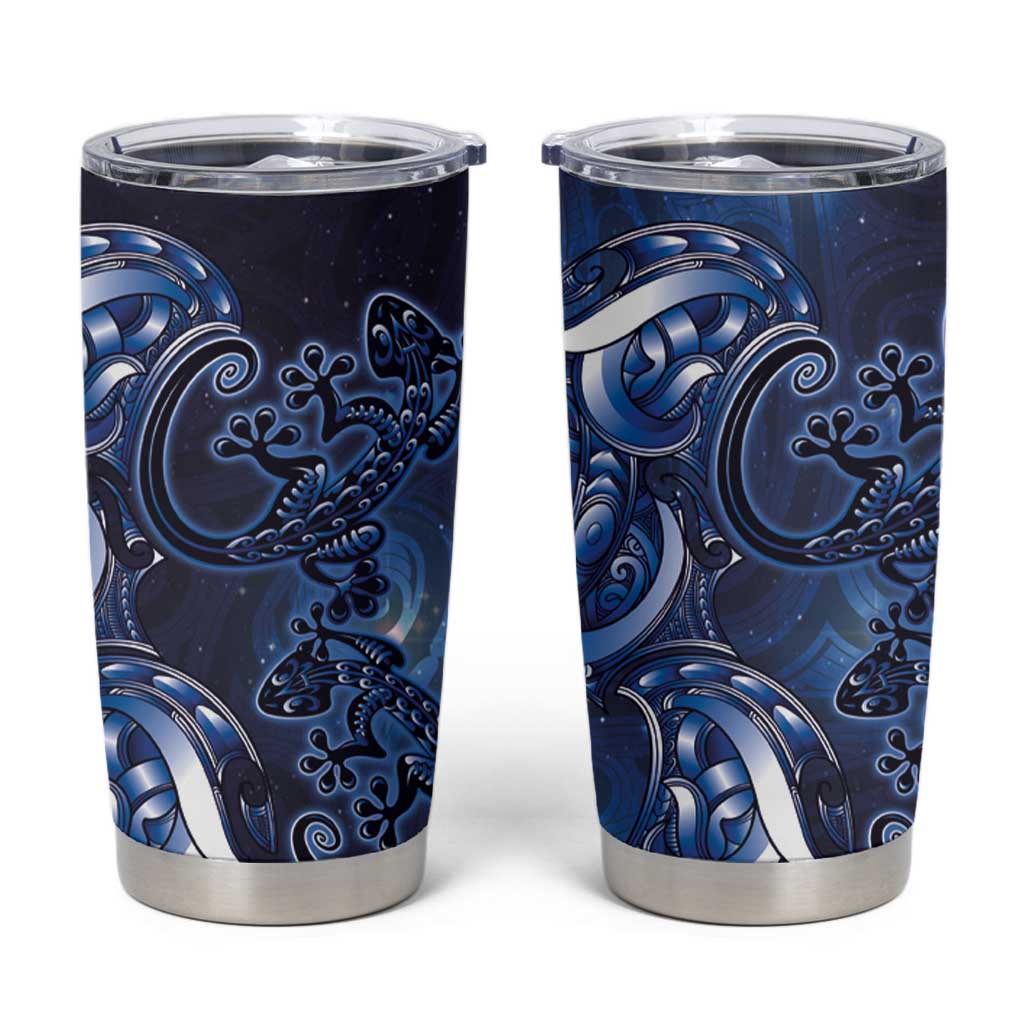 New Zealand Gecko Maori Art Tattoo Tumbler Cup Matariki Mode