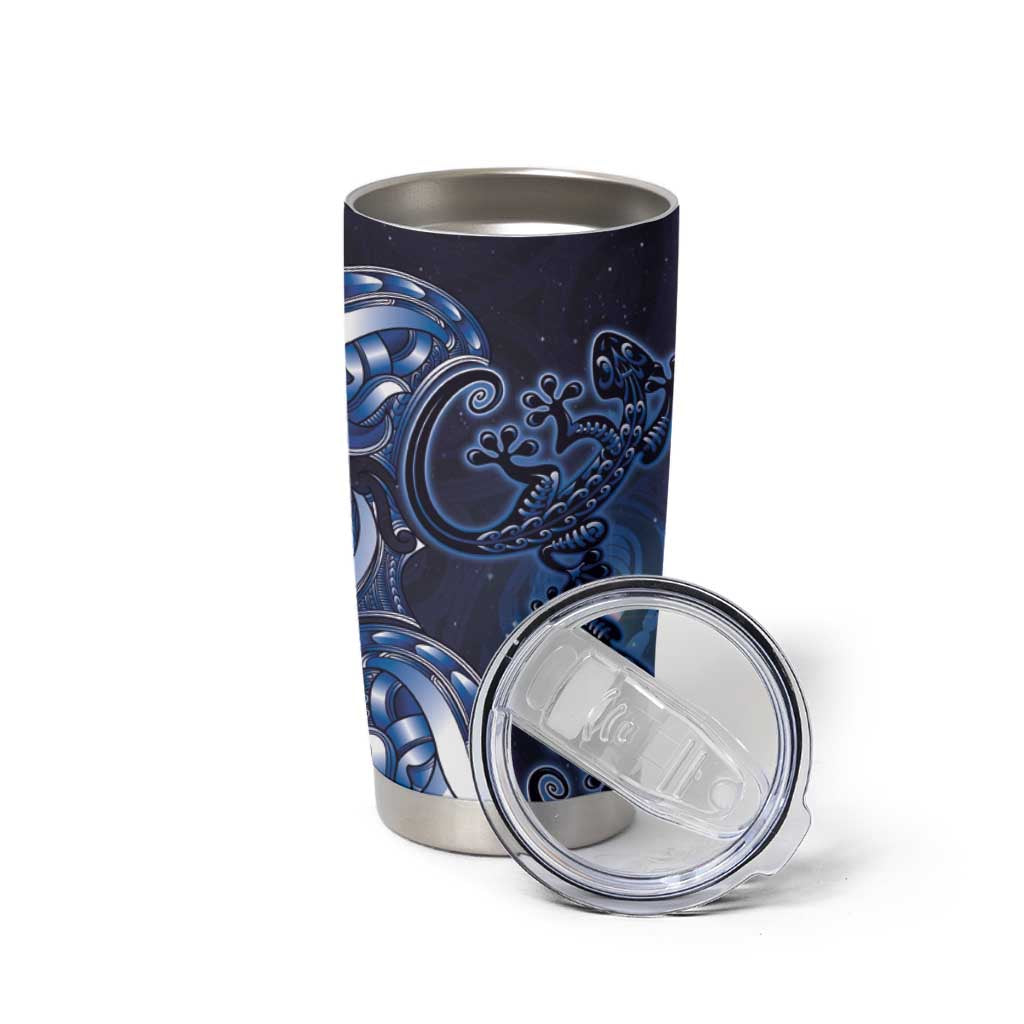 New Zealand Gecko Maori Art Tattoo Tumbler Cup Matariki Mode LT03 - Polynesian Pride