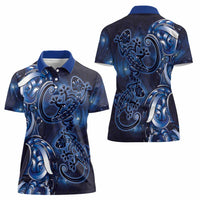 New Zealand Gecko Maori Art Tattoo Women Polo Shirt Matariki Mode LT03 - Polynesian Pride