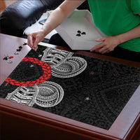 Samoan Traditional Art Tattoos Puzzle Tatau Tribal Motifs with Ula Fala Black - Polynesian Pride