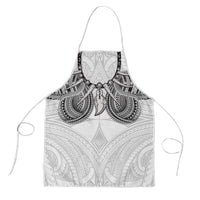 Samoan Traditional Art Tattoos Apron Tatau Tribal Motifs with Ula Nifo White - Polynesian Pride
